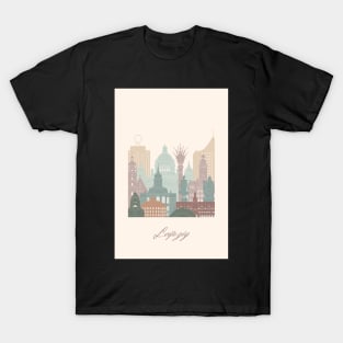 Leipzig, Germany, map skyline - 02 style T-Shirt